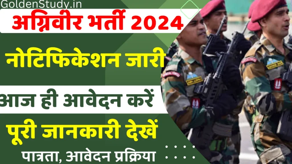 Indian Army Agniveer Recruitment 2024 Apply Online Date अग्निवीर भर्ती ऑनलाइन आवेदन 2024
